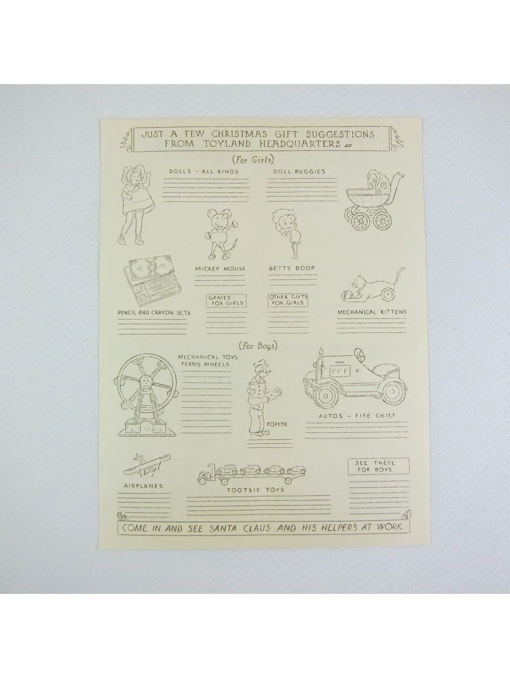 Goes Lithography Co. Chicago Holiday Advertising Sample Sail Ship Vintage 1930s